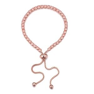 Adjustable Tennis Bracelet with Swarovski Crystals